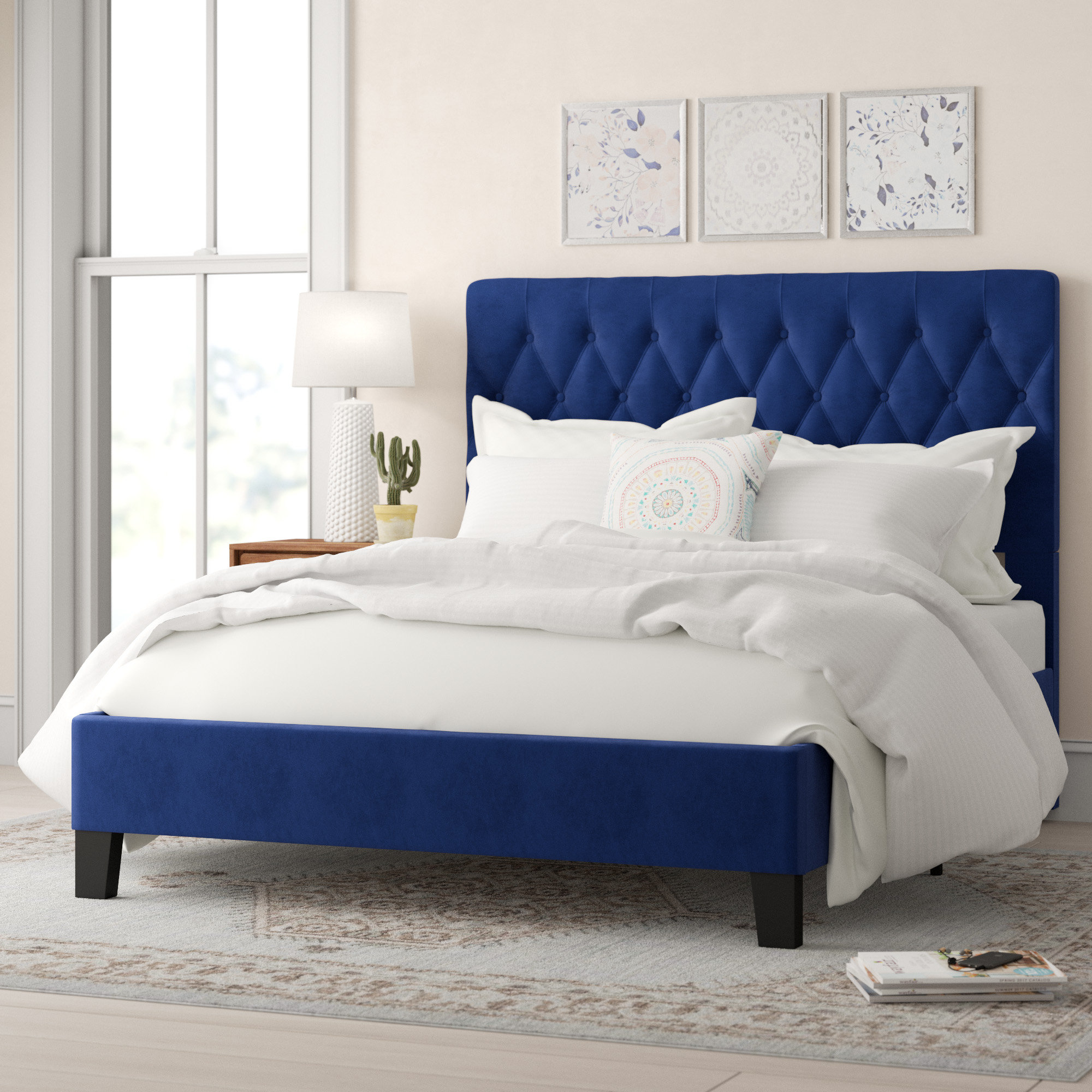 Etta Avenue™ Kayden Tufted Upholstered Low Profile Bed